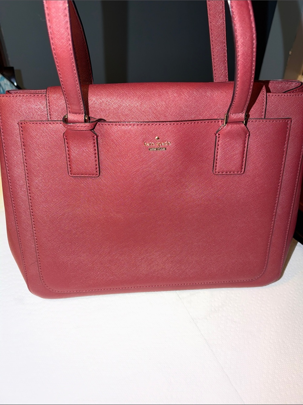 Kate Spade Structured Tote in Red